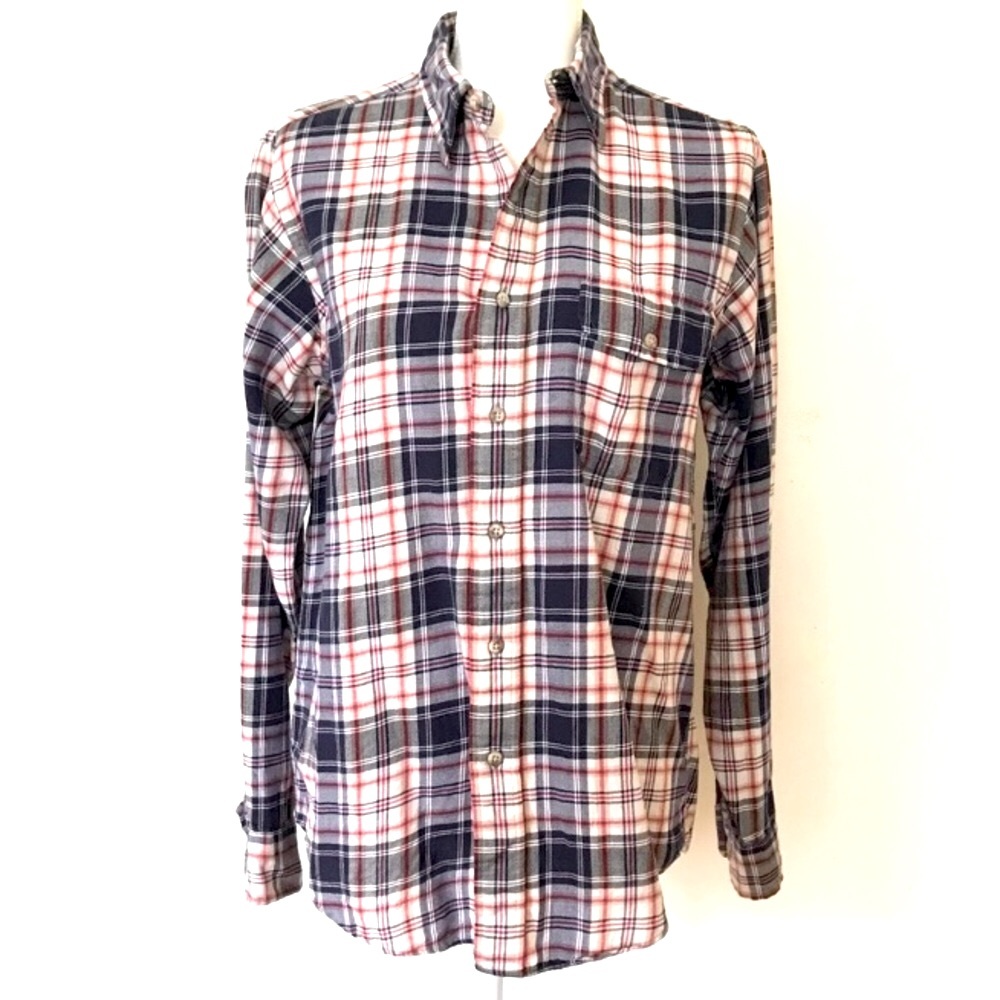 Classic Flannel Button Down Shirt by GANTELLA Women’s Medium - Picture 1 of 10
